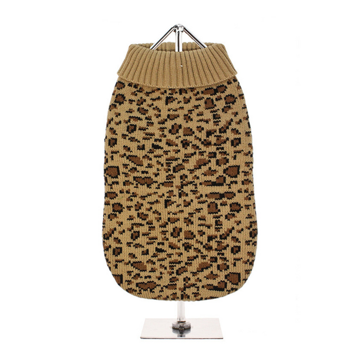 Stickad Hundtröja - Leopard