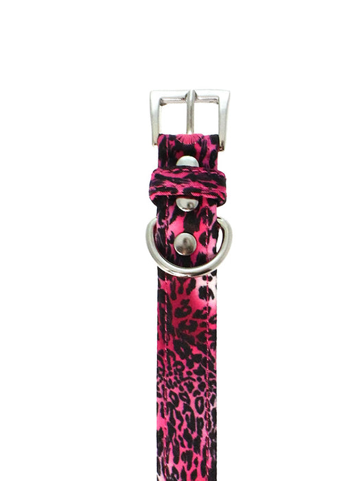Halsband - Rosa Leopard