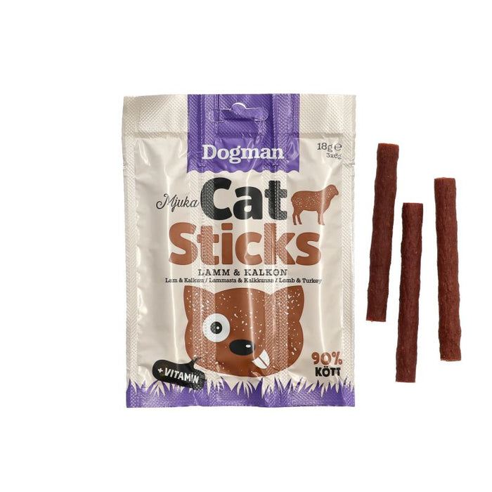 Kattgodis - Cat sticks kalkon lamm 3p