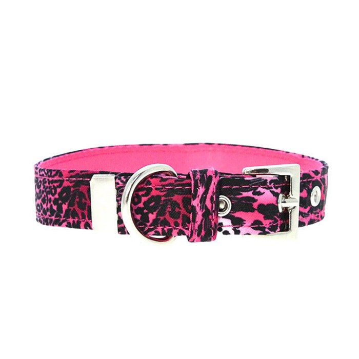 Halsband - Rosa Leopard